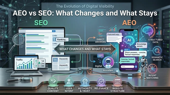 AEO vs SEO: What Changes and What Stays